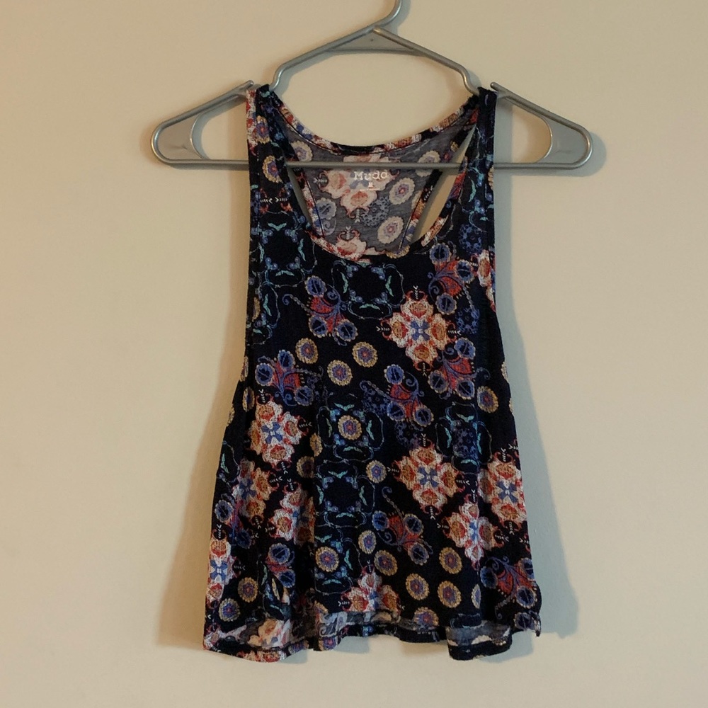 Mudd colorful crop top racer back